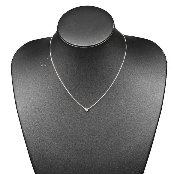 TIFFANY&Co. By the yard Necklace Silver925/diamond 1.6g Women - Picture 1 of 8